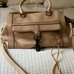 Rebecca Minkoff Bowery Zip Satchel Bag in Latte